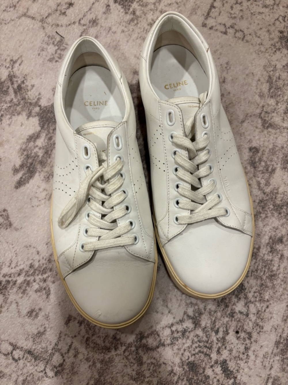 Celine Leather Low-Top Sneakers